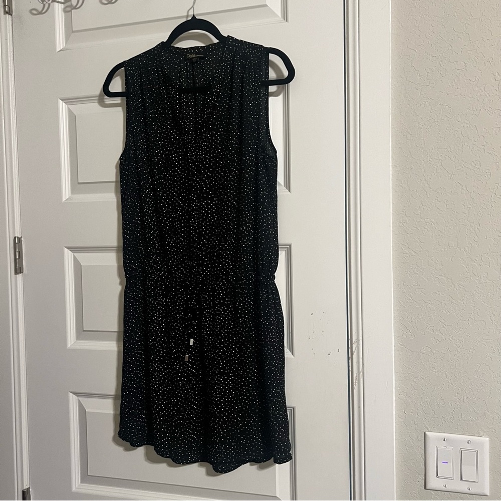 Dalia Black and White Sleeveless Mini Dress